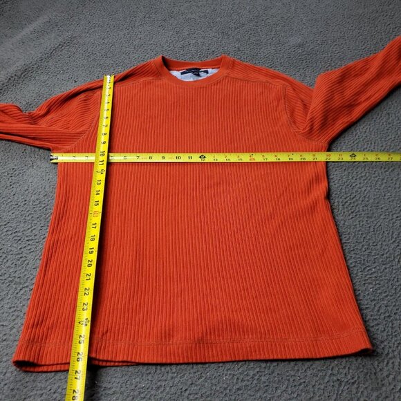 Tommy Hilfiger Ribbed Sweater Orange Mens L Large - Picture 7 of 8
